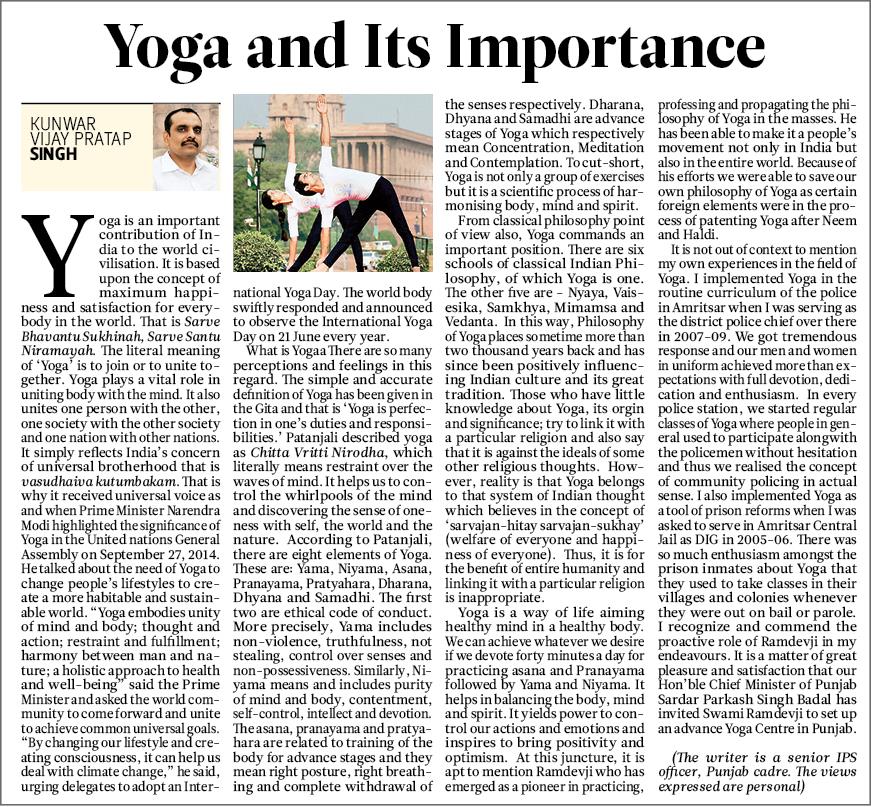 article on yoga